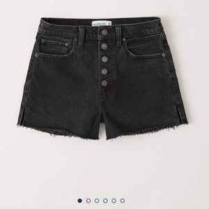 A&F black high rise mom shorts NWT